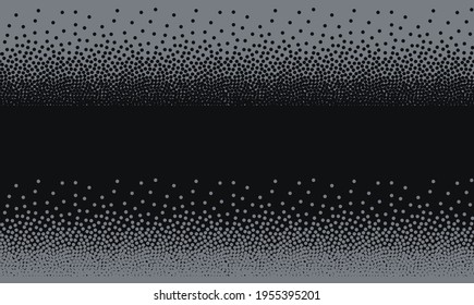 Halftone Dots Pattern, Borders And Frames, Texture. Dotted Gradient Background With Fade Effect. Black Circles On White. Fish Skin