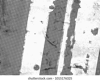 Halftone Dots Pattern . Halftone Dotted Grunge Texture . Abstract Dots Overlay Texture . Light Distressed Background with Halftone Effects. Ink Print Distress Background . Dots Grunge Texture. Vector.