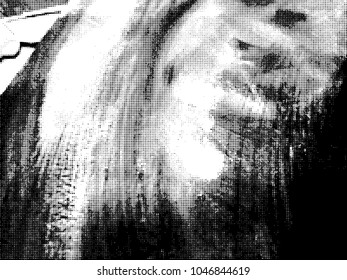Halftone Dots Pattern . Halftone Dotted Grunge Texture . Abstract Dots Overlay Texture . Light Distressed Background with Halftone Effects. Ink Print Distress Background . Dots Grunge Texture. Vector.