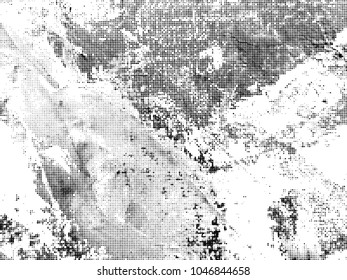 Halftone Dots Pattern . Halftone Dotted Grunge Texture . Abstract Dots Overlay Texture . Light Distressed Background with Halftone Effects. Ink Print Distress Background . Dots Grunge Texture. Vector.