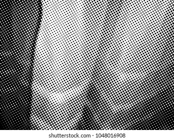 Halftone Dots Pattern . Halftone Dotted Grunge Texture . Abstract Dots Overlay Texture . Light Distressed Background with Halftone Effects. Ink Print Distress Background . Dots Grunge Texture. Vector.