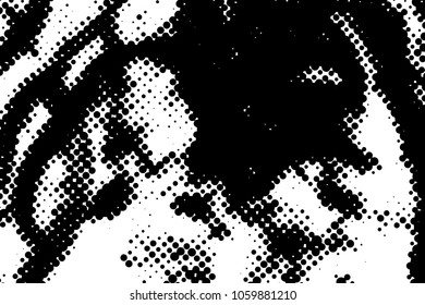 Halftone Dots Pattern . Halftone Dotted Grunge Texture . Abstract Dots Overlay Texture . Light Distressed Background with Halftone Effects. Ink Print Distress Background . Dots Grunge Texture. Vector.