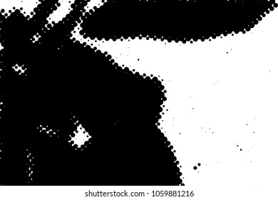 Halftone Dots Pattern . Halftone Dotted Grunge Texture . Abstract Dots Overlay Texture . Light Distressed Background with Halftone Effects. Ink Print Distress Background . Dots Grunge Texture. Vector.