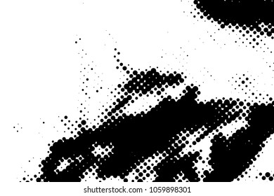 Halftone Dots Pattern . Halftone Dotted Grunge Texture . Abstract Dots Overlay Texture . Light Distressed Background with Halftone Effects. Ink Print Distress Background . Dots Grunge Texture. Vector.