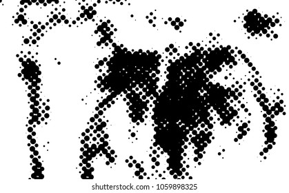 Halftone Dots Pattern . Halftone Dotted Grunge Texture . Abstract Dots Overlay Texture . Light Distressed Background with Halftone Effects. Ink Print Distress Background . Dots Grunge Texture. Vector.
