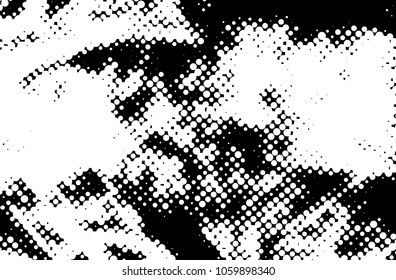 Halftone Dots Pattern . Halftone Dotted Grunge Texture . Abstract Dots Overlay Texture . Light Distressed Background with Halftone Effects. Ink Print Distress Background . Dots Grunge Texture. Vector.