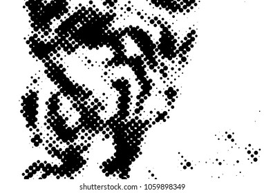 Halftone Dots Pattern . Halftone Dotted Grunge Texture . Abstract Dots Overlay Texture . Light Distressed Background with Halftone Effects. Ink Print Distress Background . Dots Grunge Texture. Vector.