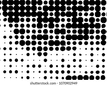 Halftone Dots Pattern . Halftone Dotted Grunge Texture . Abstract Dots Overlay Texture . Light Distressed Background with Halftone Effects. Ink Print Distress Background . Dots Grunge Texture. Vector.