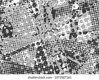 Halftone Dots Pattern . Halftone Dotted Grunge Texture . Abstract Dots Overlay Texture . Light Distressed Background with Halftone Effects. Ink Print Distress Background . Dots Grunge Texture. Vector.