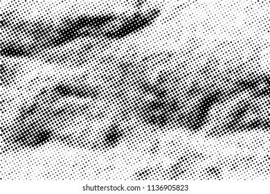 Halftone Dots Pattern . Halftone Dotted Grunge Texture . Abstract Dots Overlay Texture . Light Distressed Background with Halftone Effects. Ink Print Distress Background . Dots Grunge Texture. Vector.