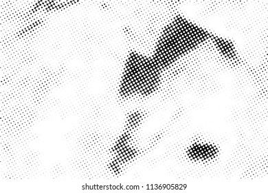 Halftone Dots Pattern . Halftone Dotted Grunge Texture . Abstract Dots Overlay Texture . Light Distressed Background with Halftone Effects. Ink Print Distress Background . Dots Grunge Texture. Vector.