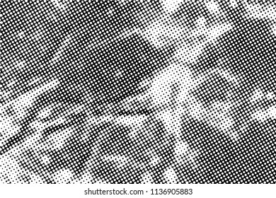 Halftone Dots Pattern . Halftone Dotted Grunge Texture . Abstract Dots Overlay Texture . Light Distressed Background with Halftone Effects. Ink Print Distress Background . Dots Grunge Texture. Vector.