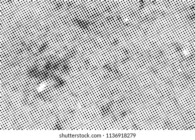 Halftone Dots Pattern . Halftone Dotted Grunge Texture . Abstract Dots Overlay Texture . Light Distressed Background with Halftone Effects. Ink Print Distress Background . Dots Grunge Texture. Vector.