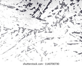 Halftone Dots Pattern . Halftone Dotted Grunge Texture . Abstract Dots Overlay Texture . Light Distressed Background with Halftone Effects. Ink Print Distress Background . Dots Grunge Texture. Vector.