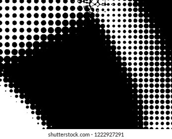 Halftone Dots Pattern . Halftone Dotted Grunge Texture . Abstract Dots Overlay Texture . Light Distressed Background with Halftone Effects. Ink Print Distress Background . Dots Grunge Texture. Vector.