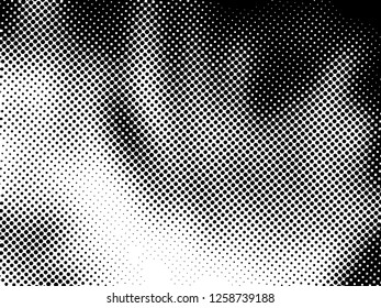 Halftone Dots Pattern . Halftone Dotted Grunge Texture . Abstract Dots Overlay Texture . Light Distressed Background with Halftone Effects. Ink Print Distress Background . Dots Grunge Texture. Vector.