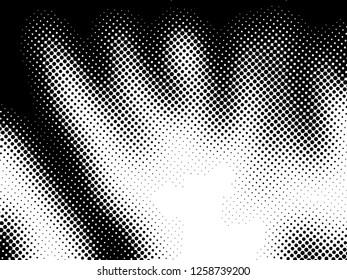 Halftone Dots Pattern . Halftone Dotted Grunge Texture . Abstract Dots Overlay Texture . Light Distressed Background with Halftone Effects. Ink Print Distress Background . Dots Grunge Texture. Vector.