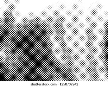 Halftone Dots Pattern . Halftone Dotted Grunge Texture . Abstract Dots Overlay Texture . Light Distressed Background with Halftone Effects. Ink Print Distress Background . Dots Grunge Texture. Vector.