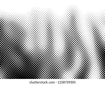 Halftone Dots Pattern . Halftone Dotted Grunge Texture . Abstract Dots Overlay Texture . Light Distressed Background with Halftone Effects. Ink Print Distress Background . Dots Grunge Texture. Vector.