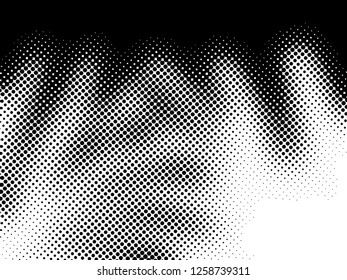 Halftone Dots Pattern . Halftone Dotted Grunge Texture . Abstract Dots Overlay Texture . Light Distressed Background with Halftone Effects. Ink Print Distress Background . Dots Grunge Texture. Vector.