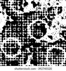 Halftone Dots Pattern . Halftone Dotted Grunge Texture . Abstract Dots Overlay Texture . Light Distressed Background with Halftone Effects. Ink Print Distress Background . Dots Grunge Texture.Vector.