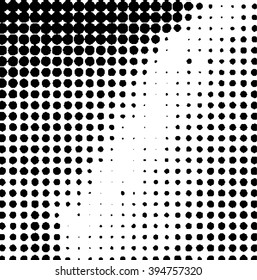 Halftone Dots Pattern . Halftone Dotted Grunge Texture . Abstract Dots Overlay Texture . Light Distressed Background with Halftone Effects. Ink Print Distress Background . Dots Grunge Texture. Vector 