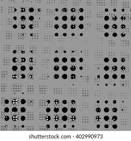 Halftone Dots Pattern . Halftone Dotted Grunge Texture . Abstract Dots Overlay Texture . Distressed Background with Halftone Effects. Perforated Distress Background . Dots Grunge Texture. Vector.