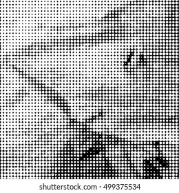 Halftone Dots Pattern . Halftone Dotted Grunge Texture . Abstract Dots Overlay Texture . Light Distressed Background with Halftone Effects. Ink Print Distress Background . Dots Grunge Texture. Vector.