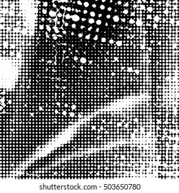 Halftone Dots Pattern . Halftone Dotted Grunge Texture . Abstract Dots Overlay Texture . Light Distressed Background with Halftone Effects. Ink Print Distress Background . Dots Grunge Texture. Vector.