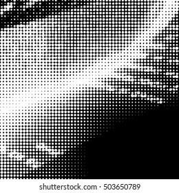 Halftone Dots Pattern . Halftone Dotted Grunge Texture . Abstract Dots Overlay Texture . Light Distressed Background with Halftone Effects. Ink Print Distress Background . Dots Grunge Texture. Vector.