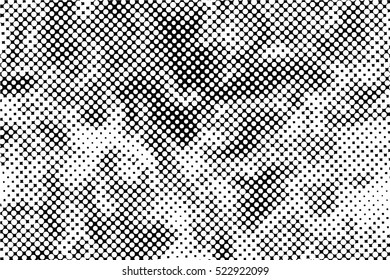 Halftone Dots Pattern . Halftone Dotted Grunge Texture . Abstract Dots Overlay Texture . Light Distressed Background with Halftone Effects. Ink Print Distress Background . Dots Grunge Texture. Vector.