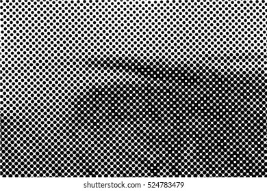 Halftone Dots Pattern . Halftone Dotted Grunge Texture . Abstract Dots Overlay Texture . Light Distressed Background with Halftone Effects. Ink Print Distress Background . Dots Grunge Texture. Vector.