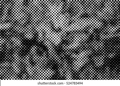 Halftone Dots Pattern . Halftone Dotted Grunge Texture . Abstract Dots Overlay Texture . Light Distressed Background with Halftone Effects. Ink Print Distress Background . Dots Grunge Texture. Vector.