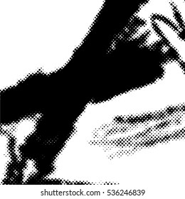 Halftone Dots Pattern . Halftone Dotted Grunge Texture . Abstract Dots Overlay Texture . Light Distressed Background with Halftone Effects. Ink Print Distress Background . Dots Grunge Texture. Vector.
