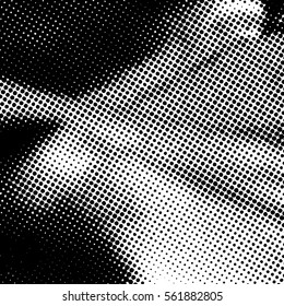 Halftone Dots Pattern . Halftone Dotted Grunge Texture . Abstract Dots Overlay Texture . Light Distressed Background with Halftone Effects. Ink Print Distress Background . Dots Grunge Texture. Vector.