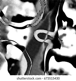 Halftone Dots Pattern . Halftone Dotted Grunge Texture . Abstract Dots Overlay Texture . Light Distressed Background with Halftone Effects. Ink Print Distress Background . Dots Grunge Texture. Vector.