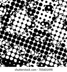 Halftone Dots Pattern . Halftone Dotted Grunge Texture . Abstract Dots Overlay Texture . Light Distressed Background with Halftone Effects. Ink Print Distress Background . Dots Grunge Texture. Vector.