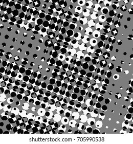 Halftone Dots Pattern . Halftone Dotted Grunge Texture . Abstract Dots Overlay Texture . Light Distressed Background with Halftone Effects. Ink Print Distress Background . Dots Grunge Texture. Vector.