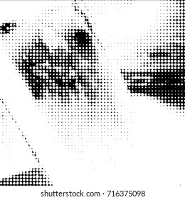 Halftone Dots Pattern . Halftone Dotted Grunge Texture . Abstract Dots Overlay Texture . Light Distressed Background with Halftone Effects. Ink Print Distress Background . Dots Grunge Texture. Vector.