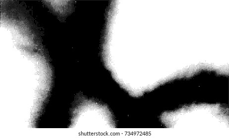 Halftone Dots Pattern . Halftone Dotted Grunge Texture . Abstract Dots Overlay Texture . Light Distressed Background with Halftone Effects. Ink Print Distress Background . Dots Grunge Texture. Vector.