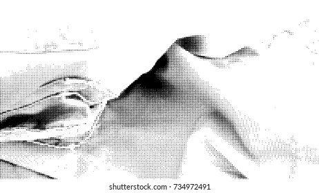 Halftone Dots Pattern . Halftone Dotted Grunge Texture . Abstract Dots Overlay Texture . Light Distressed Background with Halftone Effects. Ink Print Distress Background . Dots Grunge Texture. Vector.