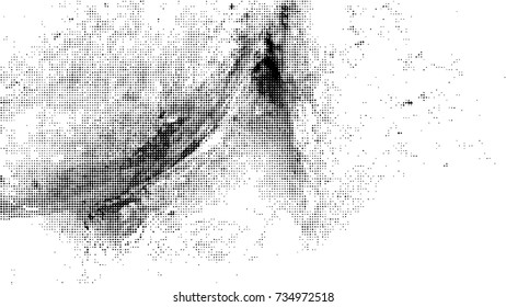 Halftone Dots Pattern . Halftone Dotted Grunge Texture . Abstract Dots Overlay Texture . Light Distressed Background with Halftone Effects. Ink Print Distress Background . Dots Grunge Texture. Vector.