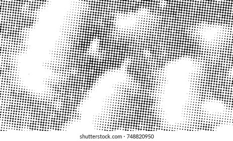 Halftone Dots Pattern . Halftone Dotted Grunge Texture . Abstract Dots Overlay Texture . Light Distressed Background with Halftone Effects. Ink Print Distress Background . Dots Grunge Texture. Vector.