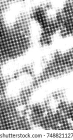 Halftone Dots Pattern . Halftone Dotted Grunge Texture . Abstract Dots Overlay Texture . Light Distressed Background with Halftone Effects. Ink Print Distress Background . Dots Grunge Texture. Vector.