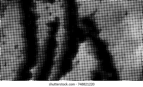 Halftone Dots Pattern . Halftone Dotted Grunge Texture . Abstract Dots Overlay Texture . Light Distressed Background with Halftone Effects. Ink Print Distress Background . Dots Grunge Texture. Vector.