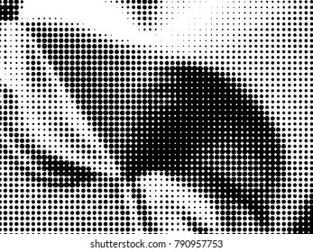 Halftone Dots Pattern . Halftone Dotted Grunge Texture . Abstract Dots Overlay Texture . Light Distressed Background with Halftone Effects. Ink Print Distress Background . Dots Grunge Texture. Vector.