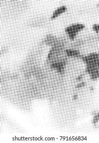 Halftone Dots Pattern . Halftone Dotted Grunge Texture . Abstract Dots Overlay Texture . Light Distressed Background with Halftone Effects. Ink Print Distress Background . Dots Grunge Texture. Vector.