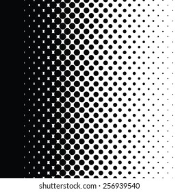 Halftone dots pattern gradient in vector format