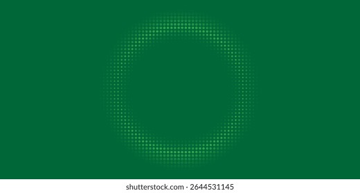 Textura gradiente verde padrão de pontos de meio-tom com fundo de tecnologia digital. ilustração moderna.
