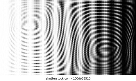 Halftone dots pattern texture background. Modern vector  illustration. Abstract curves. Points backdrop. Grungy spotted pattern. Monochrome template for web design, covers, web sites, banners
